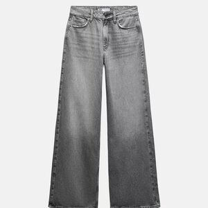 Zara Charcoal Wide-Leg Women Jeans